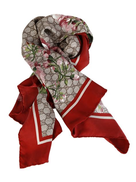 gucci bloom print silk scarf|gucci scarf on sale.